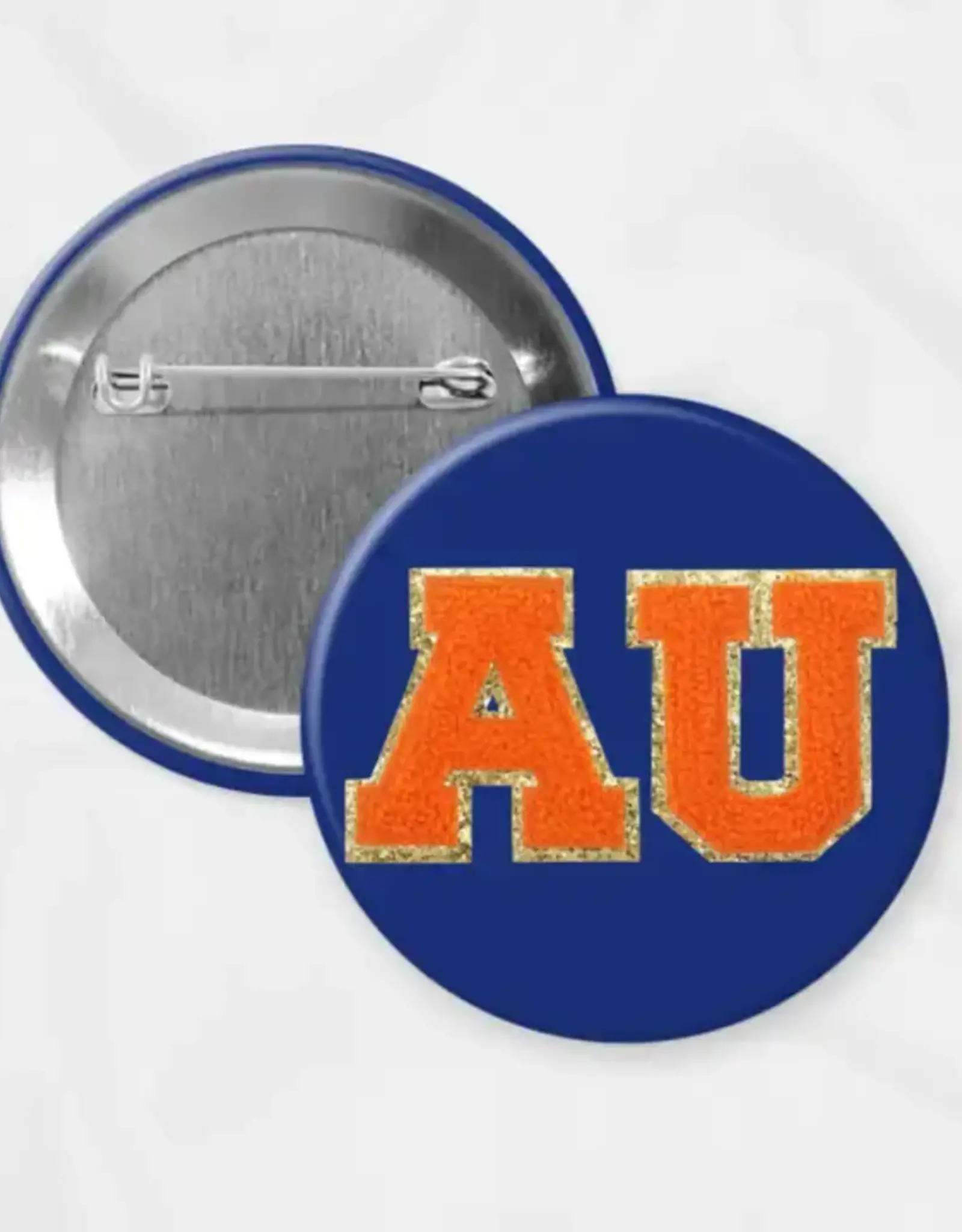 Auburn Game Day Button | Chenille Navy/Orange