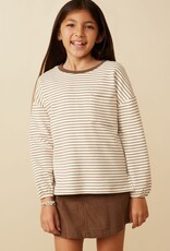 Hayden Jada Top in Brown Stripe