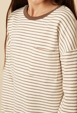 Hayden Jada Top in Brown Stripe