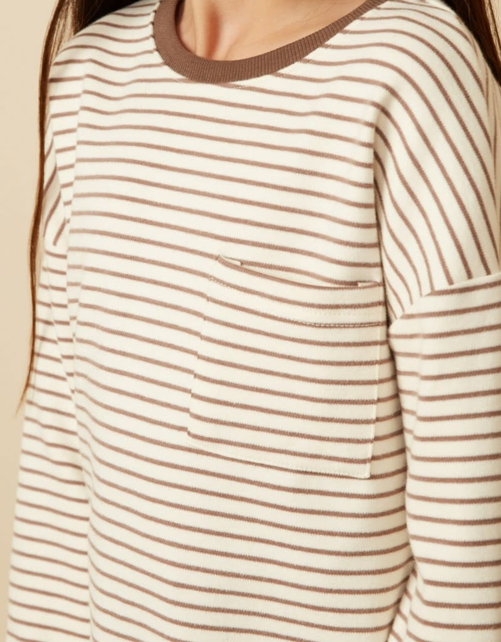 Hayden Jada Top in Brown Stripe