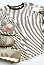 Hayden Jada Top in Brown Stripe