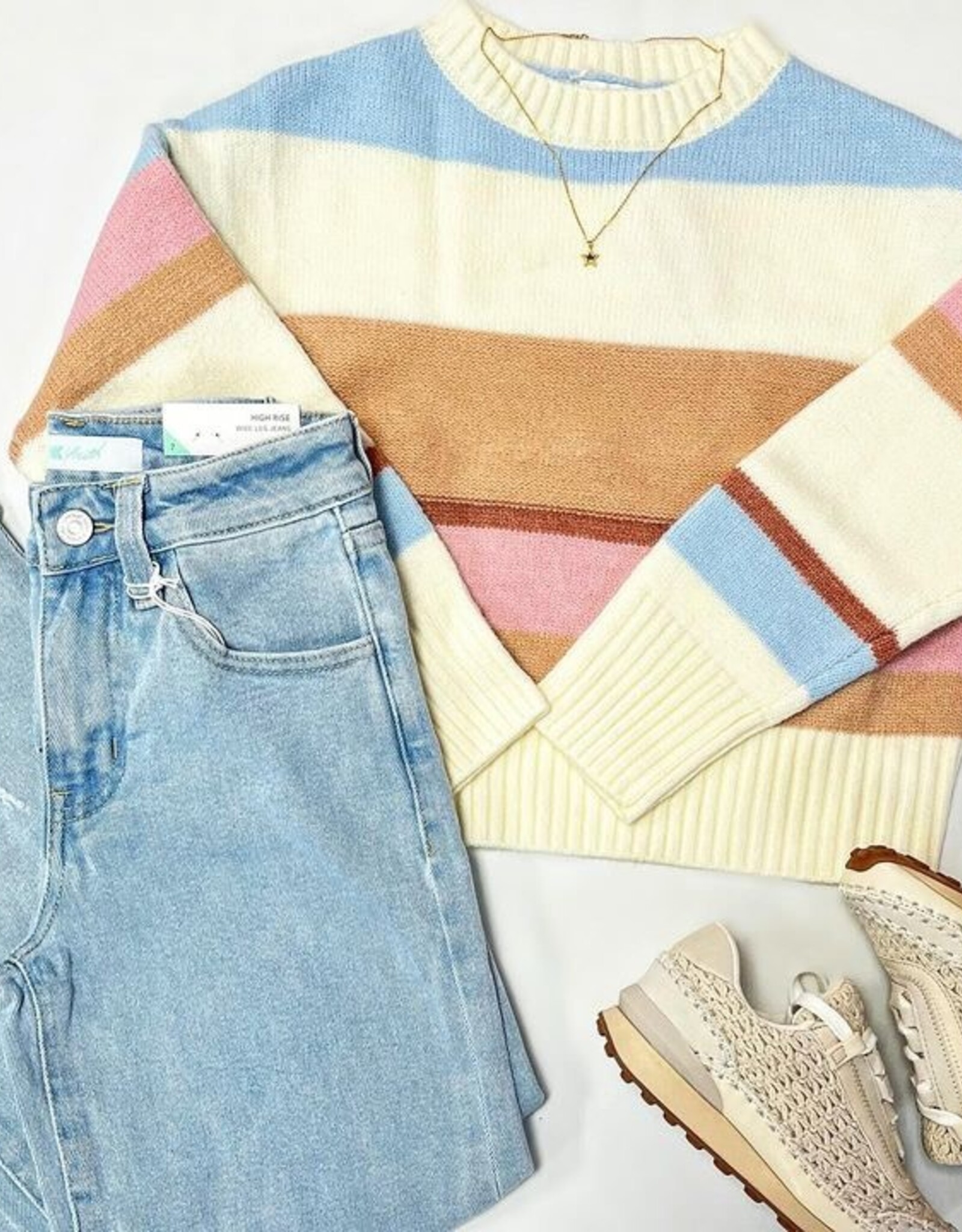 Taylor Sweater in Cream Stripe