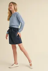Taylor Crochet Sweater in Blue