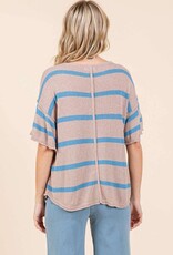 Mittoshop Gracen Top in Blue Stripe