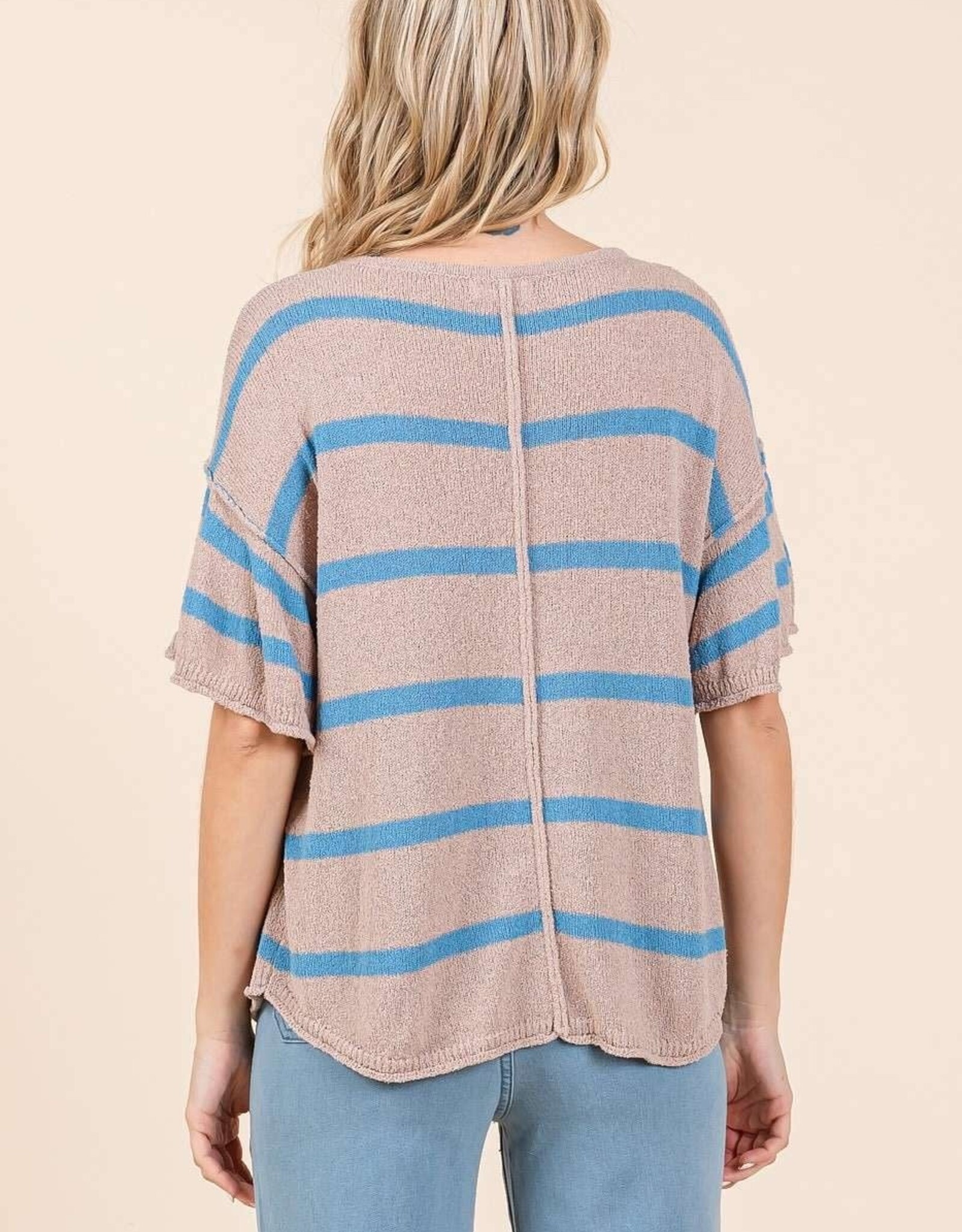 Mittoshop Gracen Top in Blue Stripe
