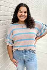 Mittoshop Gracen Top in Blue Stripe
