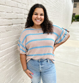 Mittoshop Gracen Top in Blue Stripe
