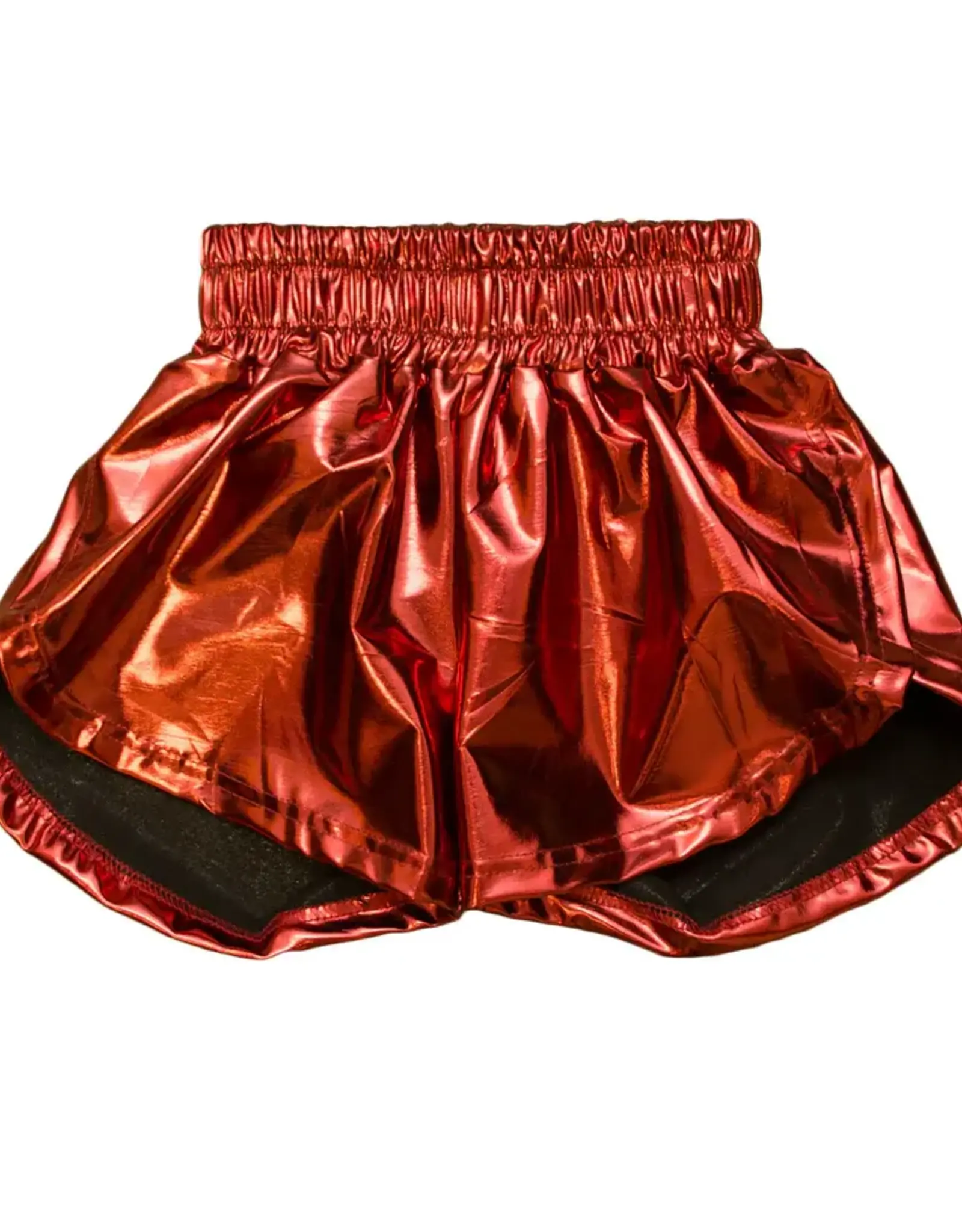Belle Cher Maroon Metallic Short