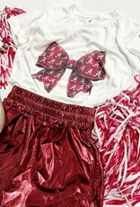 Alabama Croquette Bow Graphic Tee in White