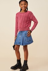 Hayden Layla Sweater in Burgundy