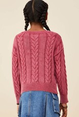 Hayden Layla Sweater in Burgundy