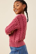 Hayden Layla Sweater in Burgundy
