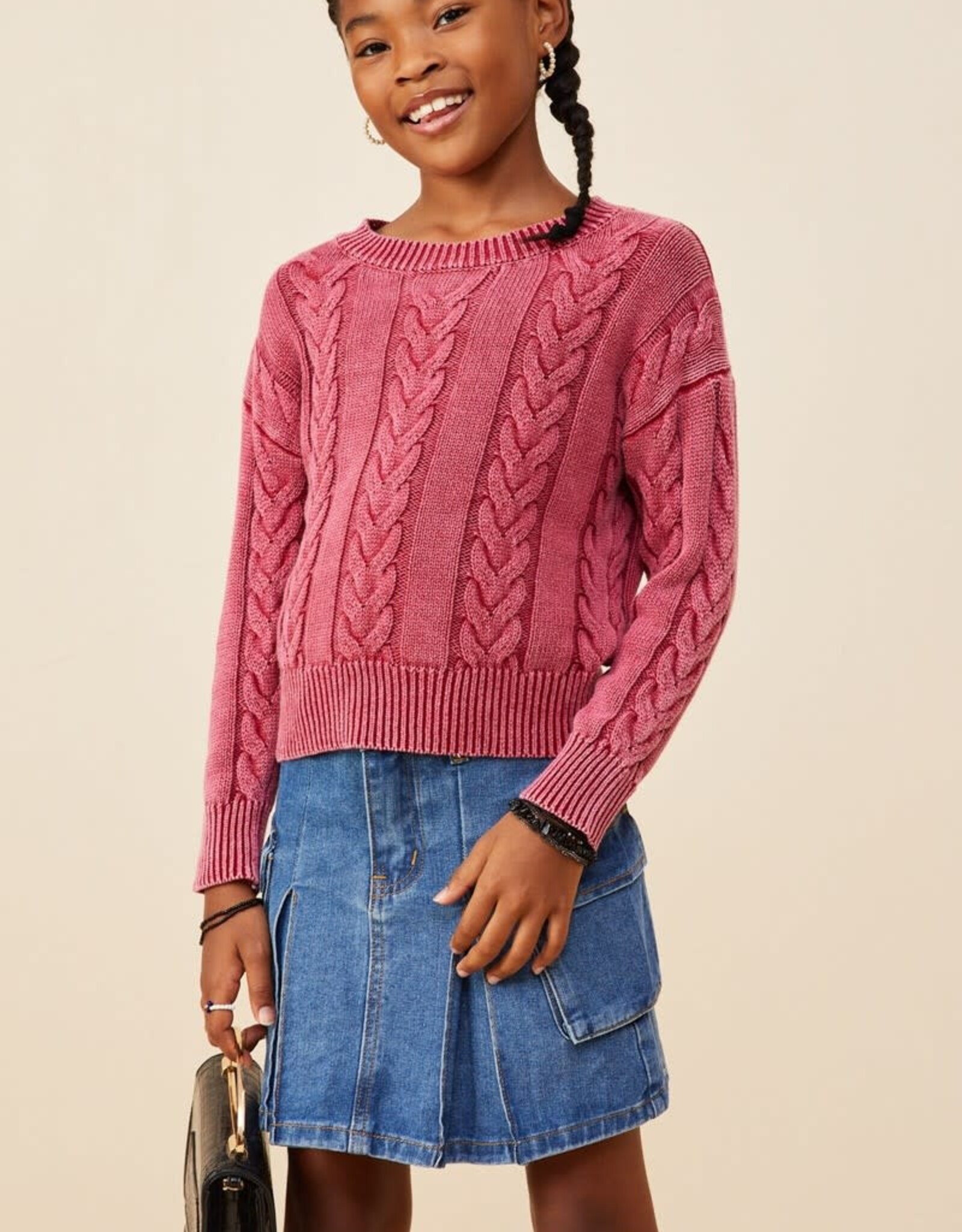 Hayden Layla Sweater in Burgundy
