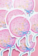 Rock Paper Scissors Rainbow Disco Ball Sticker