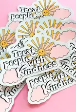 Rock Paper Scissors Treat People With Kindness Sticker