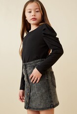 Kristin Puff Sleeve Top in Black