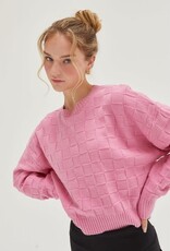 HYFVE Laura Checker Sweater in Pink