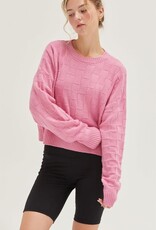 HYFVE Laura Checker Sweater in Pink