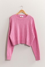 HYFVE Laura Checker Sweater in Pink