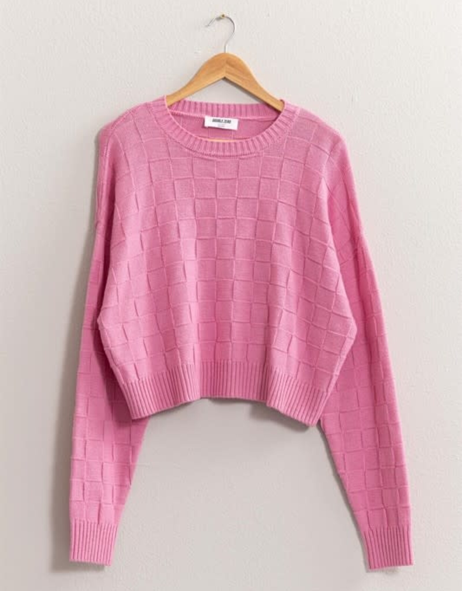 HYFVE Laura Checker Sweater in Pink