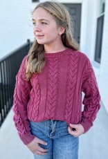 Hayden Layla Sweater in Burgundy