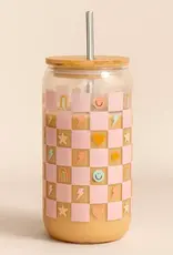 Callie Danielle Checkerboard Icons Glass Can