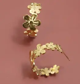 Daisy Hoop Earring