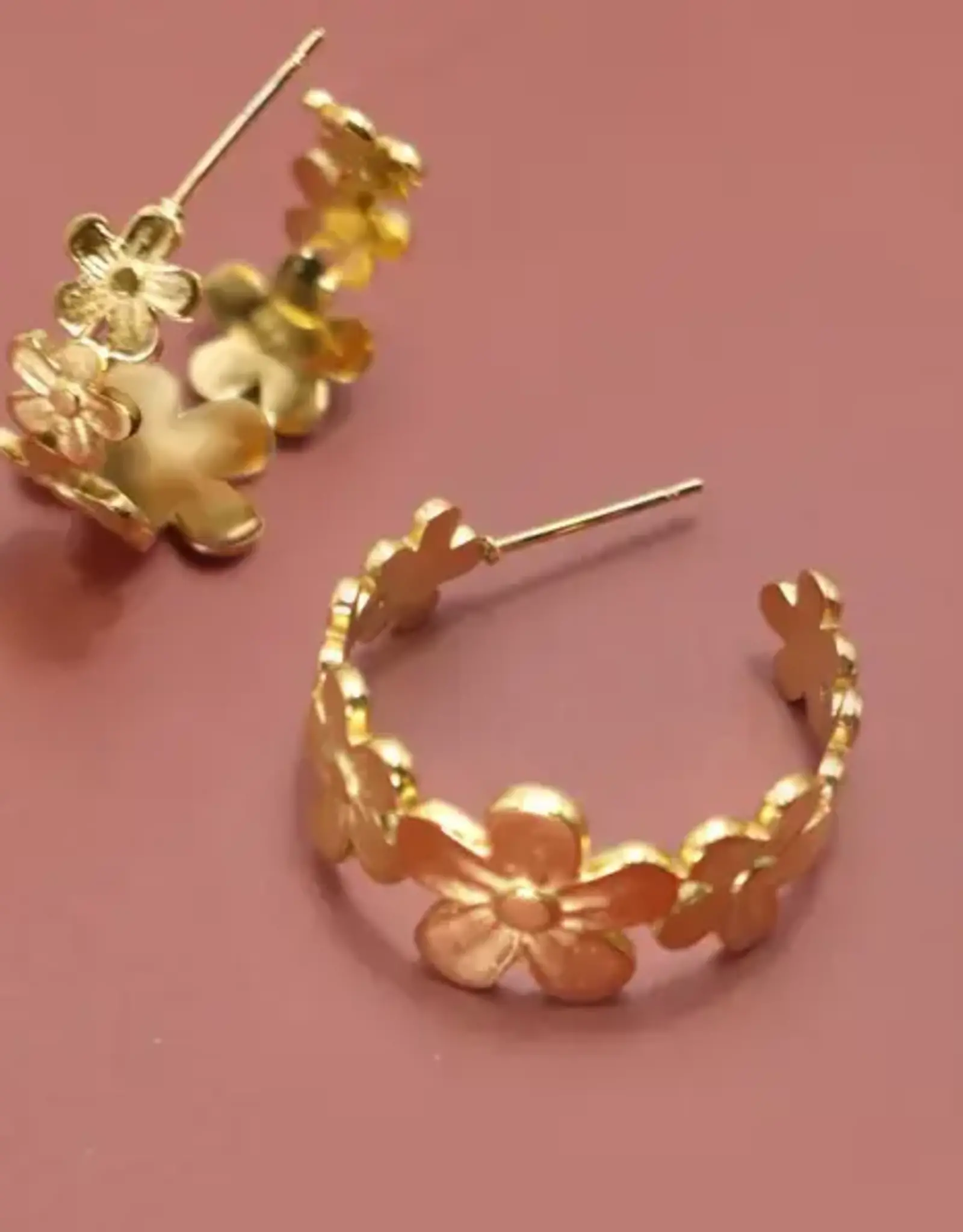 Daisy Hoop Earring