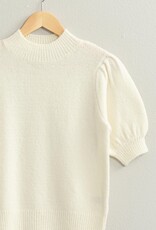 HYFVE Peyton Sweater Top in Cream