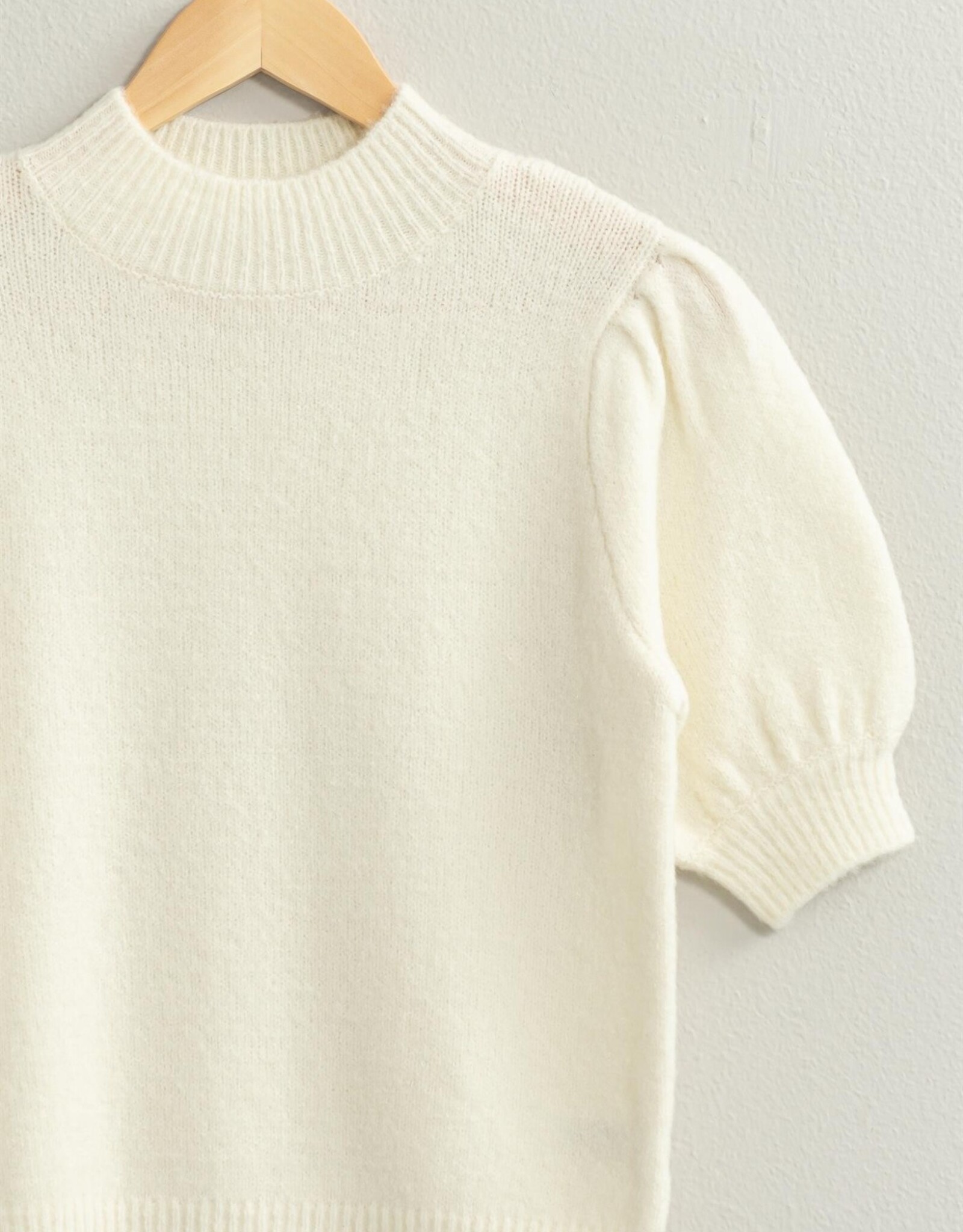 HYFVE Peyton Sweater Top in Cream