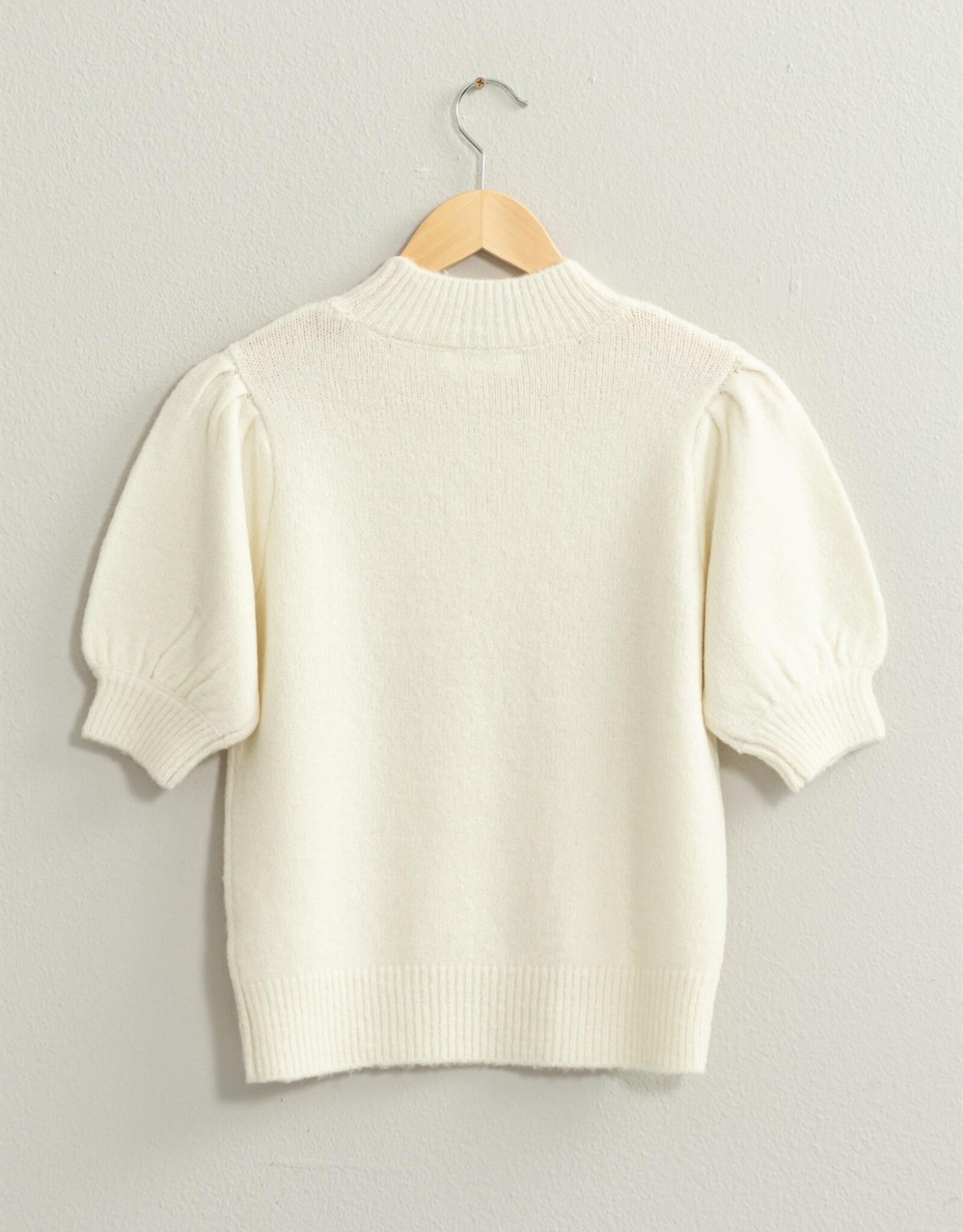 HYFVE Peyton Sweater Top in Cream