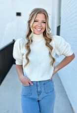 HYFVE Peyton Sweater Top in Cream