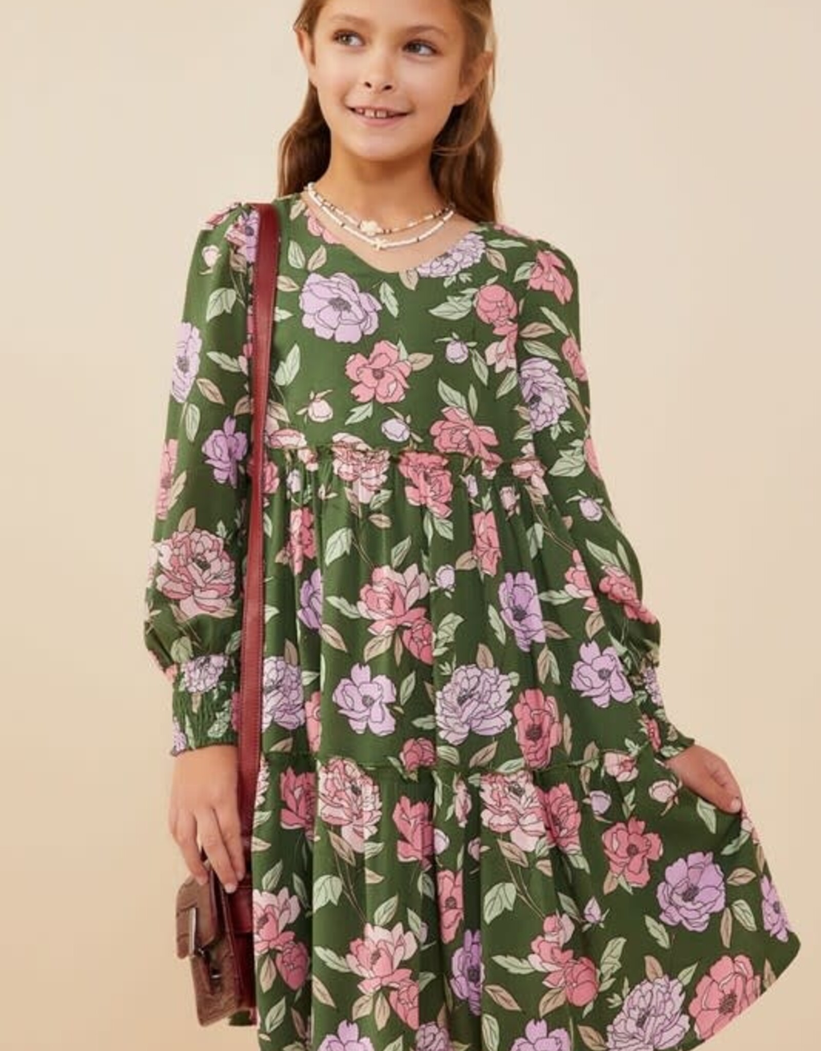 Hayden Haley Dress in Green Floral