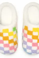 Living Royal Rainbow Checker Slipper