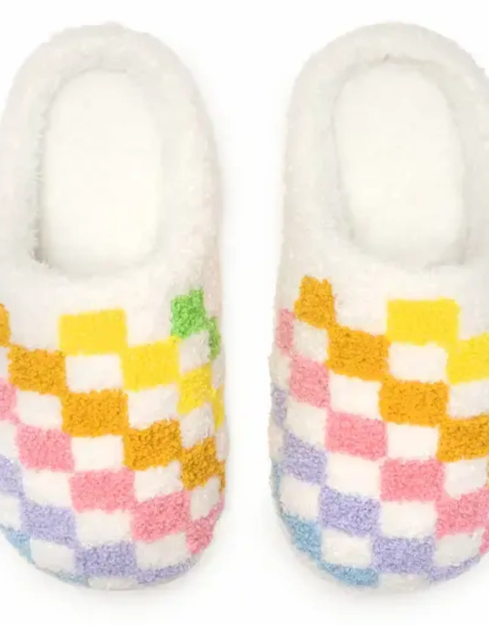 Living Royal Rainbow Checker Slipper