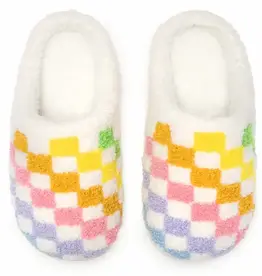 Living Royal Rainbow Checker Slipper
