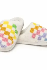 Living Royal Rainbow Checker Slipper