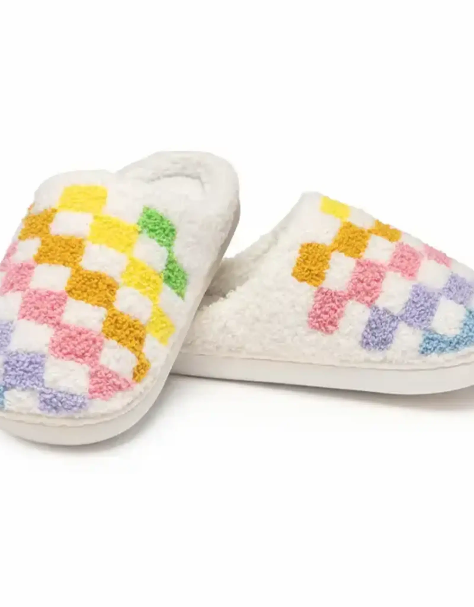 Living Royal Rainbow Checker Slipper