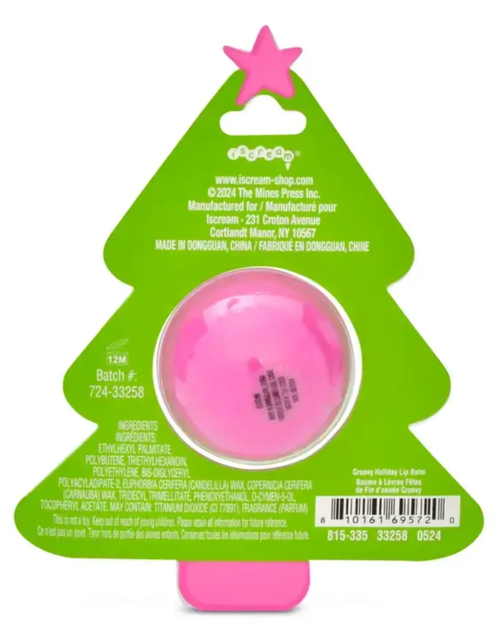 Iscream Groovy Christmas Holiday Lip Balm