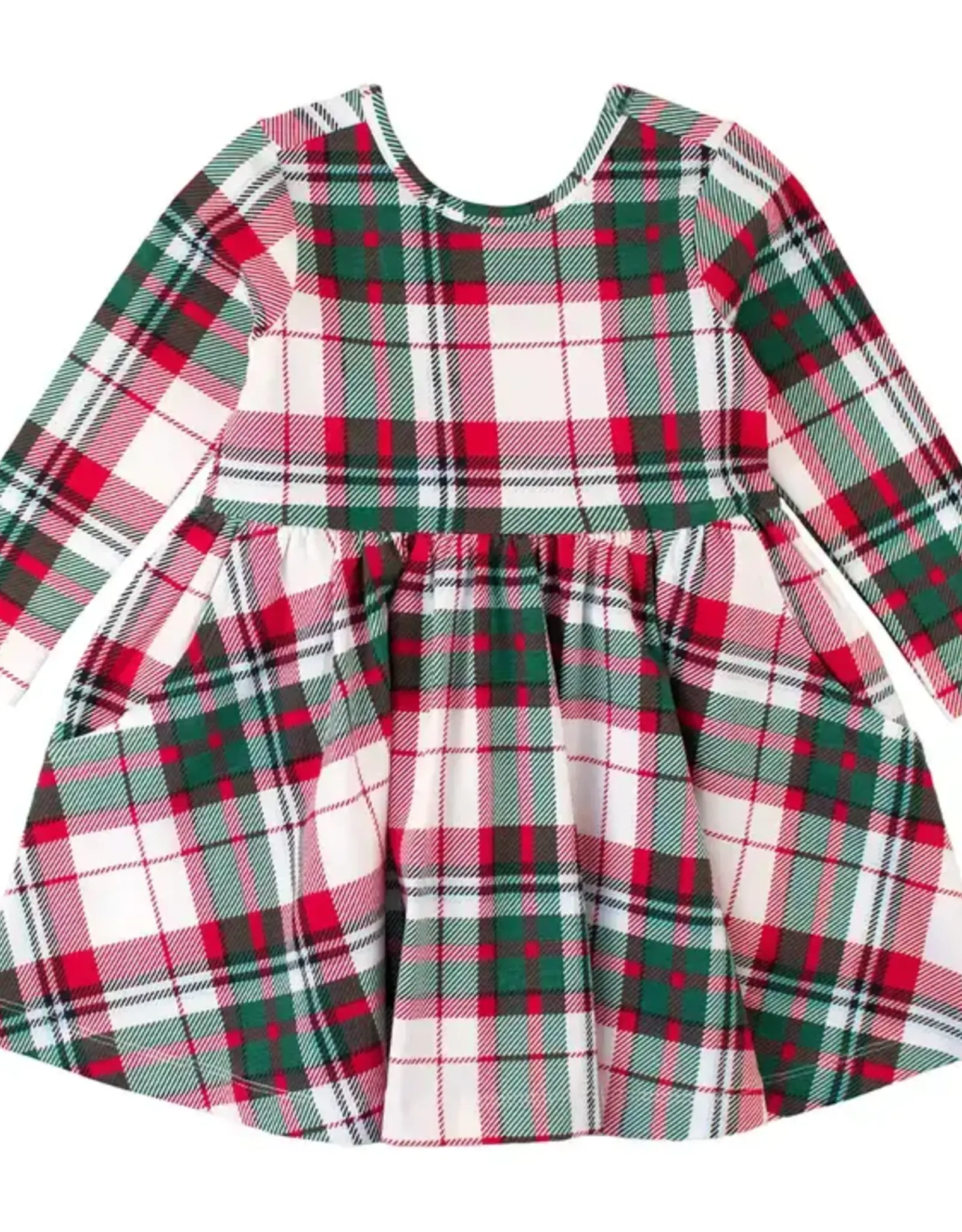 RuffleButts Dashing Dreams Christmas Plaid Dress