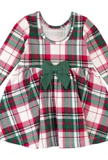 RuffleButts Dashing Dreams Christmas Plaid Dress
