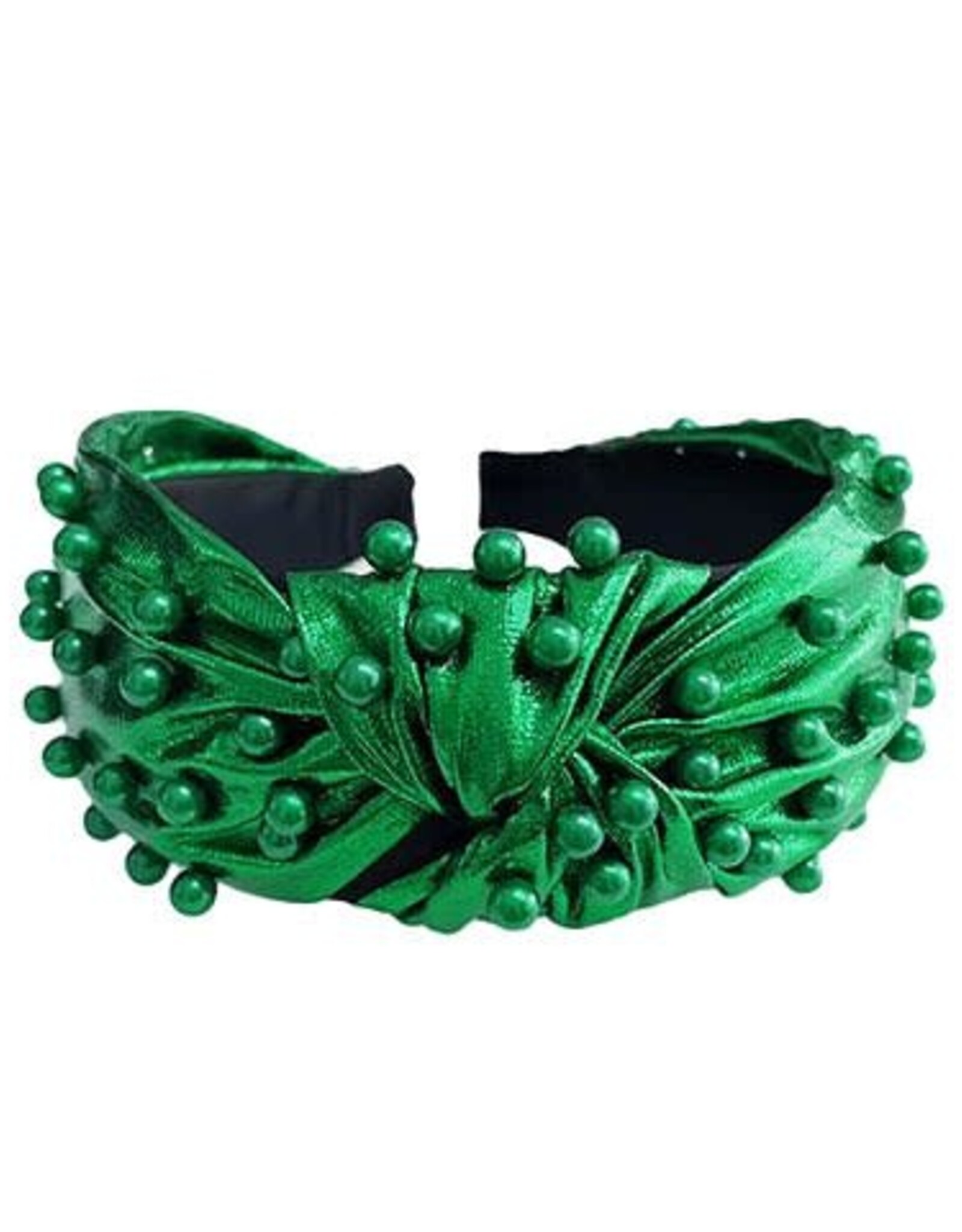 Metallic Knot Headband in Green