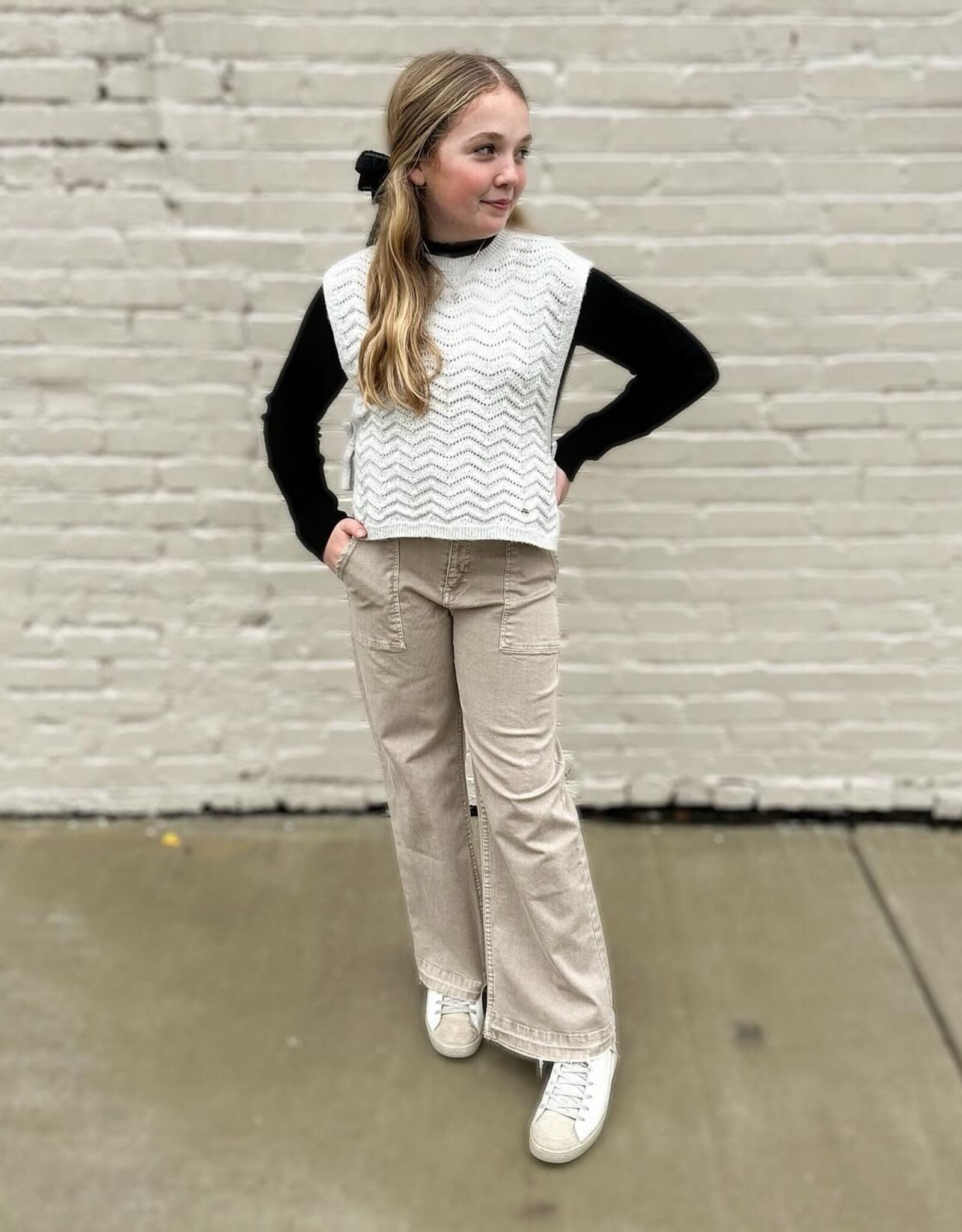 Mayoral Julie Sweater Vest in Tan