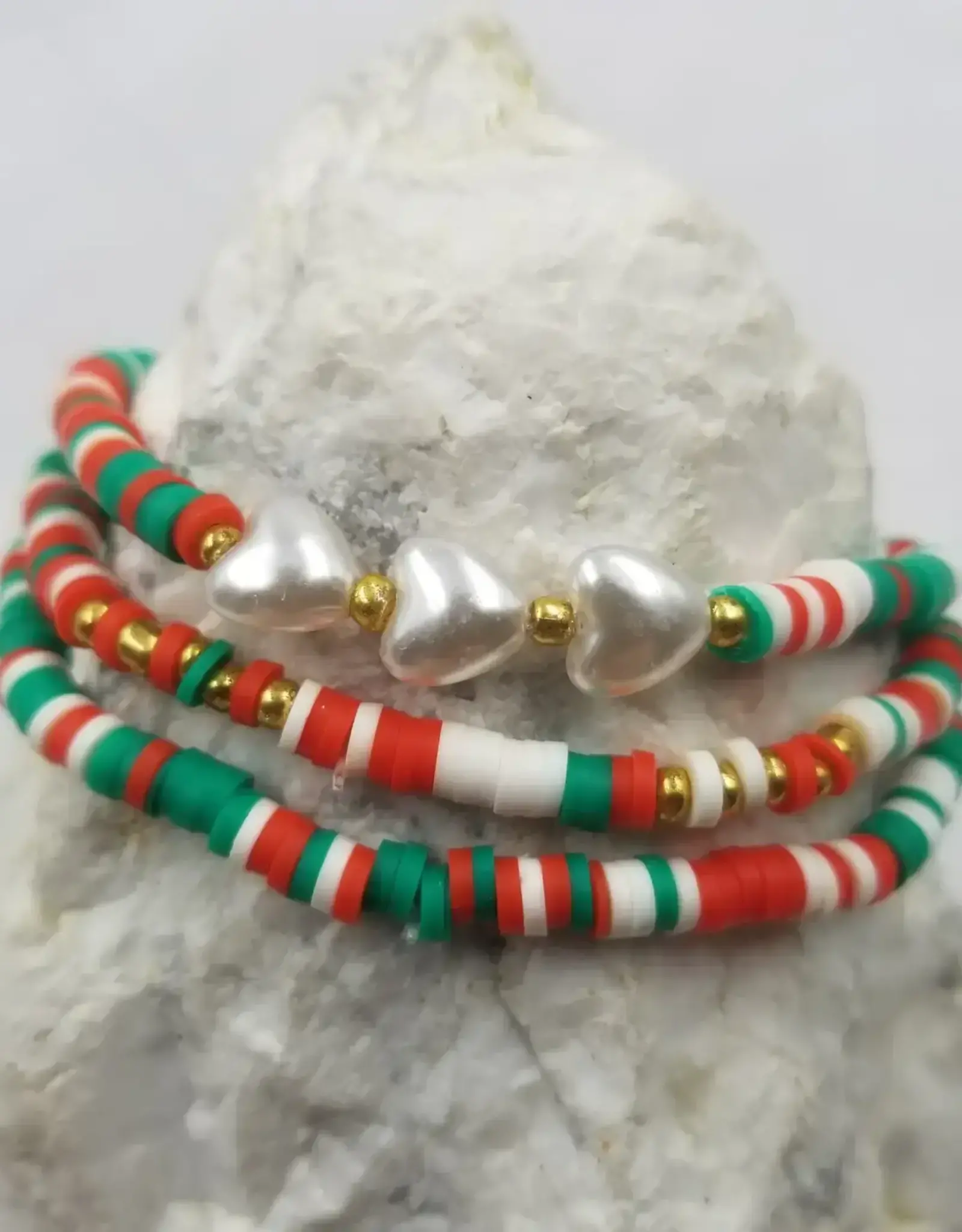 Christmas Heart Bracelet Set of 3
