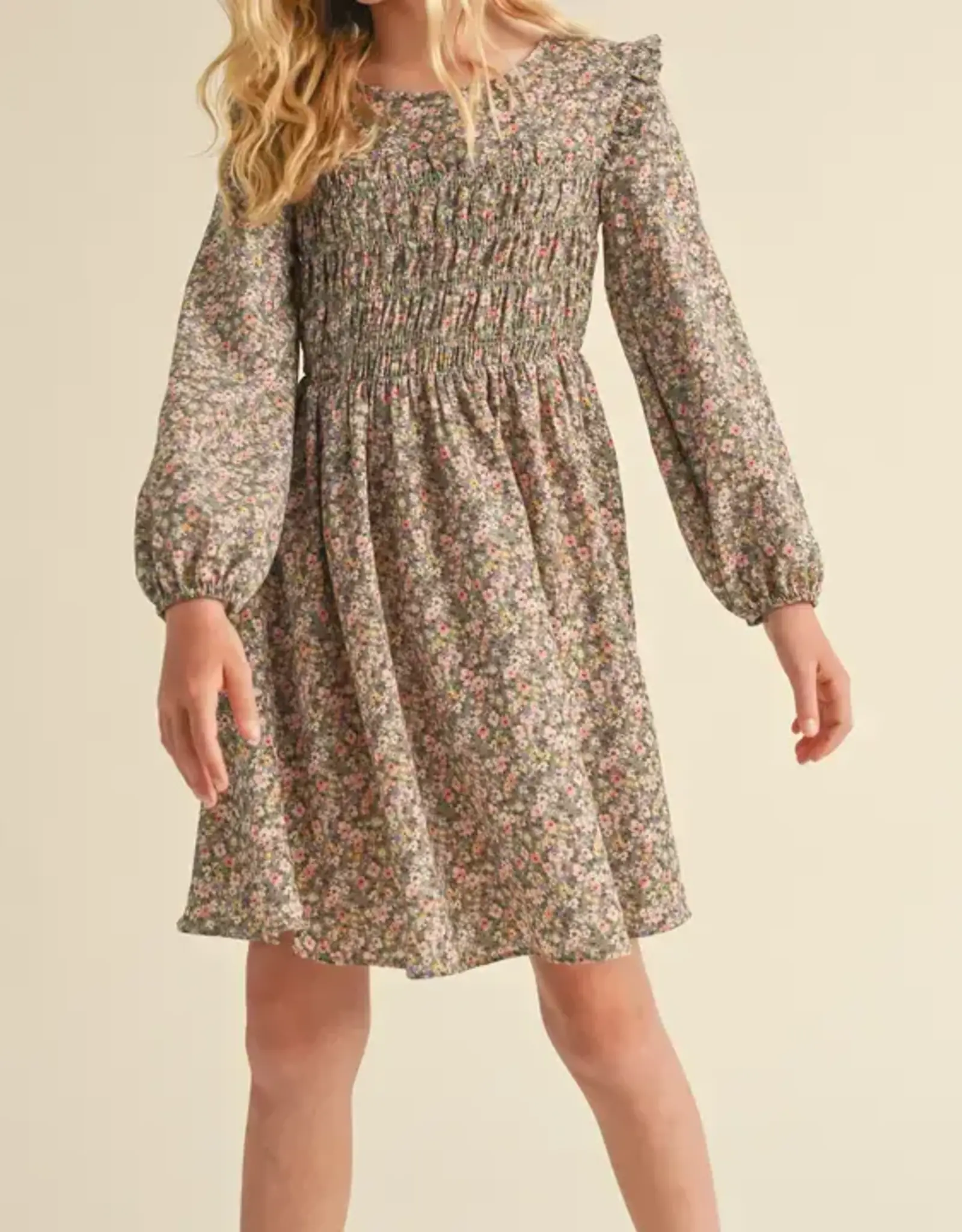 Marlee Dress in Tan Floral