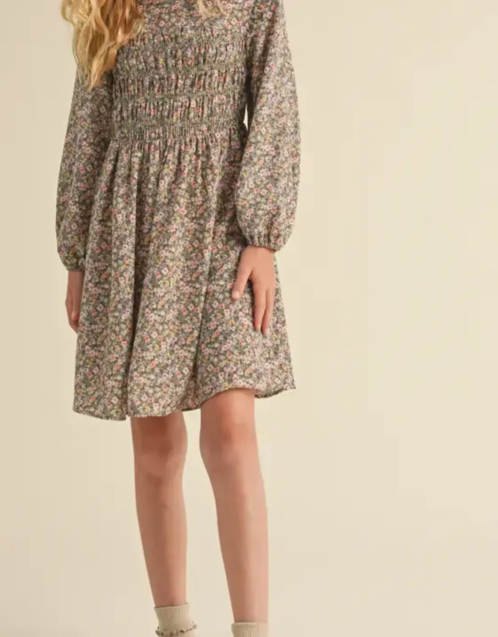 Marlee Dress in Tan Floral