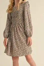 Marlee Dress in Tan Floral