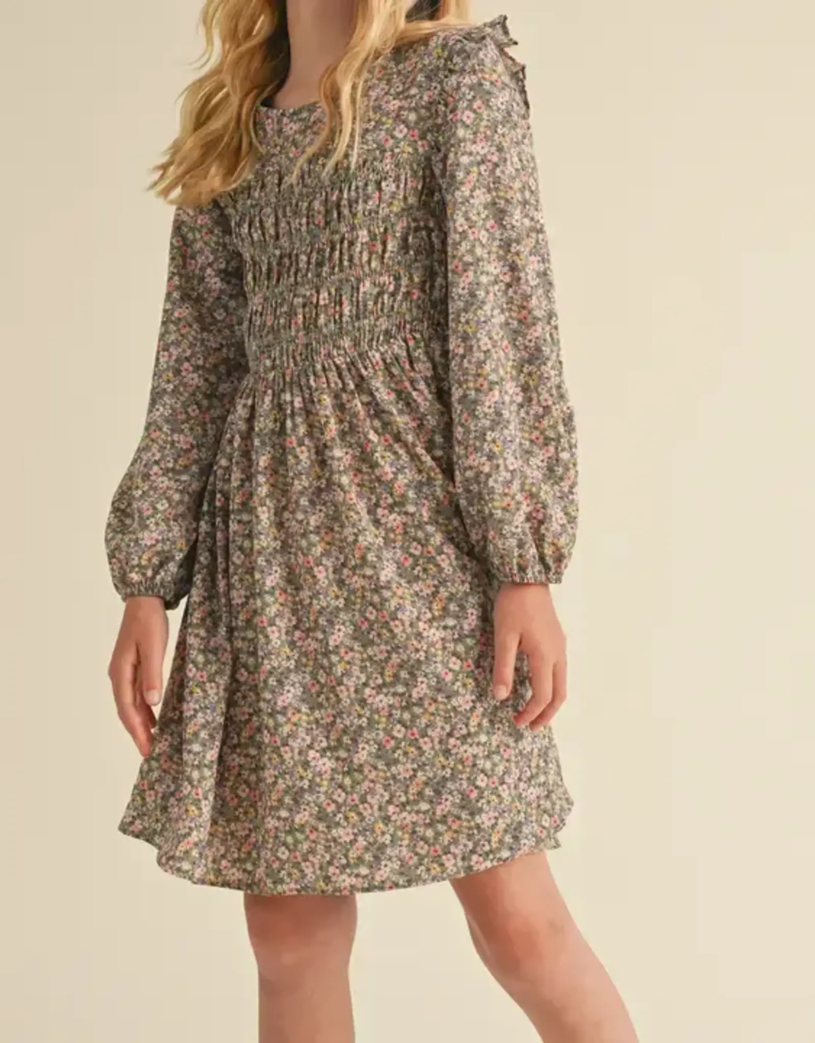 Marlee Dress in Tan Floral