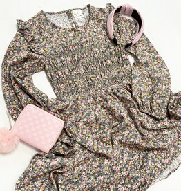 Marlee Dress in Tan Floral