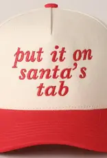 Put It On Santa's Tab Christmas Baseball Hat